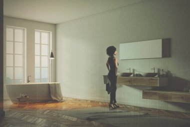 Tonda Modern gri banyo köşesi