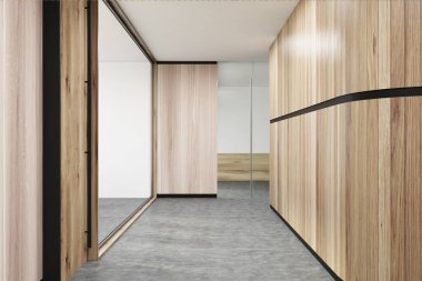 Ahşap boş ofis lobi