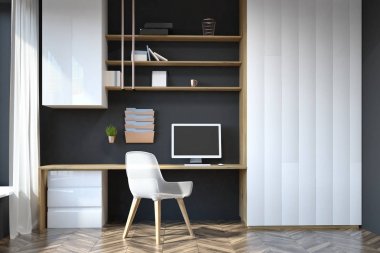 Siyah ev ofis işyeri