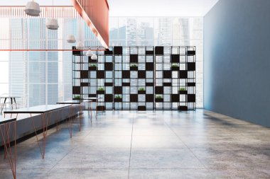 Çatı katı lüks Restoran iç, gri