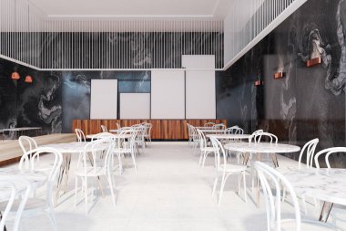 Siyah Mermer lüks Restoran, posterler