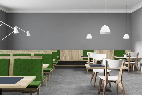 회색과 녹색 카페 인테리어 — 스톡 사진