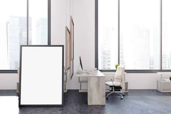 Modern office corner, art installation, poster — Stock Photo, Image
