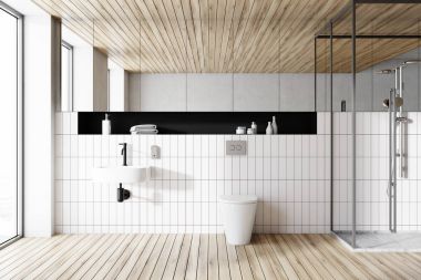 Ahşap tavan banyo iç