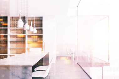 Tonda bir beyaz mutfak mermer mutfak tezgahı