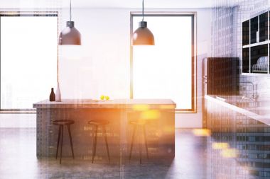 Tonda bir çizgiyle modern mutfak