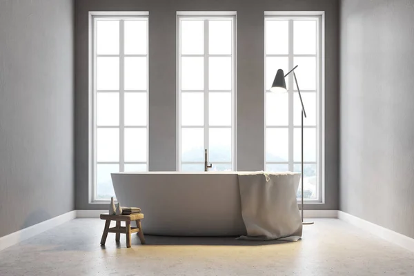 Minimalistisch grijze badkamer — Stockfoto