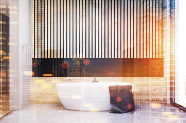 Ahşap ve siyah modern banyo iç toend