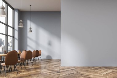 Şık çatı kafe iç, duvar sahte