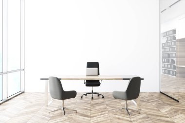 Beyaz duvar müdür s ofis