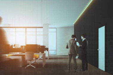 Panoramik açık alan office açık tonda