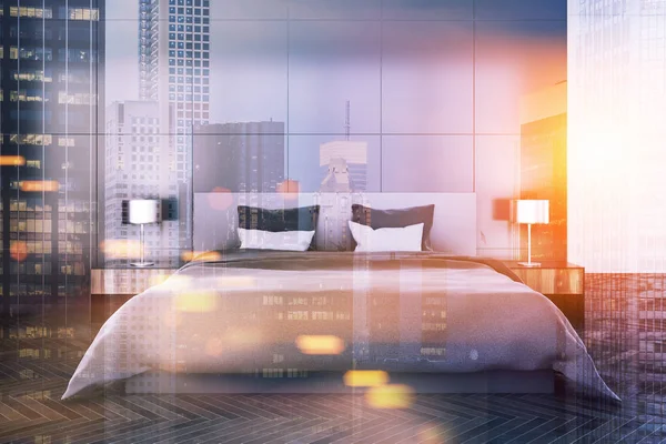 Tonda gri yatak odası iç