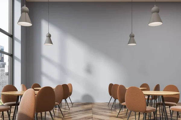 Moderno loft café interior, sillas beige — Foto de Stock