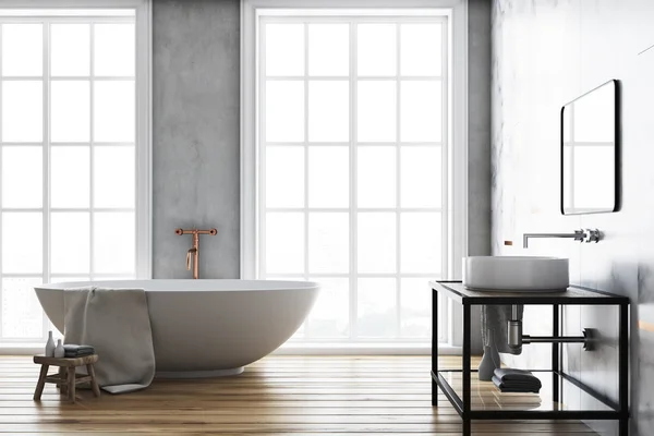Luxury concrete bathroom interior — Stock Image Luxury concrete bathroom interior Royalty Free Stock Photos