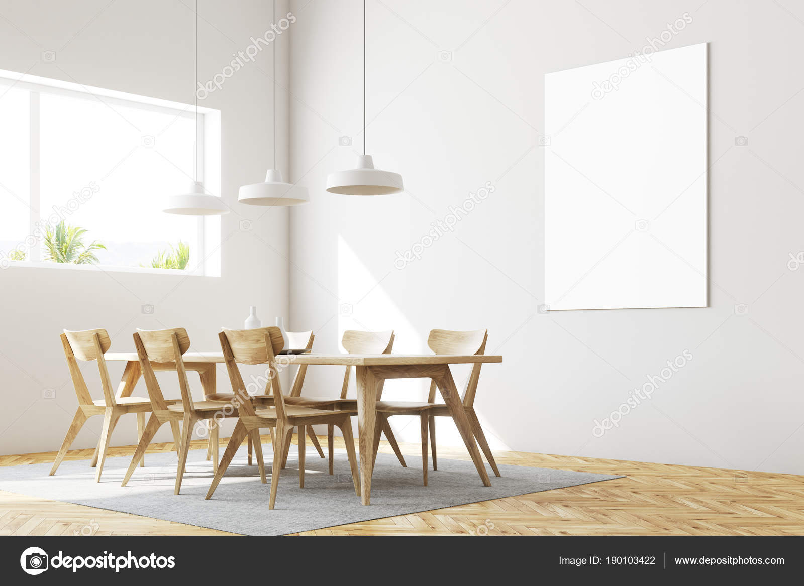 Witte eetkamer hoek, poster — Stockfoto © denisismagilov #190103422 Witte eetkamer hoek, poster — Stockfoto © denisismagilov #190103422