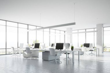 Beton zemin açık alan office köşe