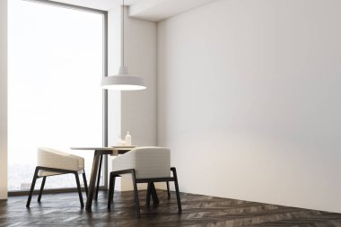 Özgün koltuklar panoramik café köşesi