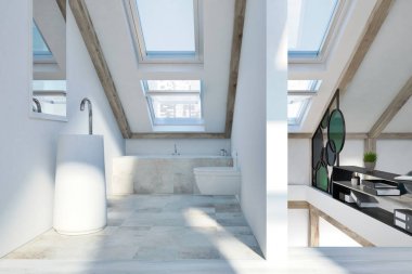 Çift yatak odası ve banyo iç