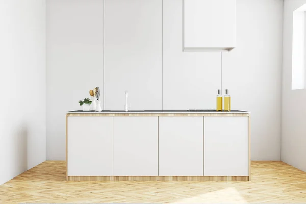White kitchen countertop — Stock Photo, Image