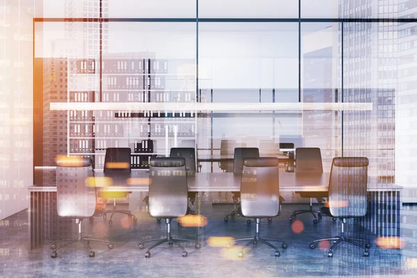 Salle de réunion en verre intérieur tonique — Photo