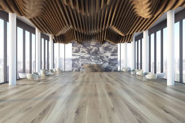 Office bir resepsiyon masası ile mermer, lobi