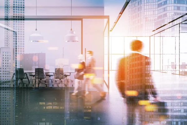 Modern ofis lobi ve toplantı odası tonda