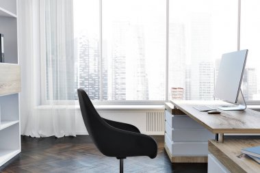 Şirket yöneticisi office yan görünüm