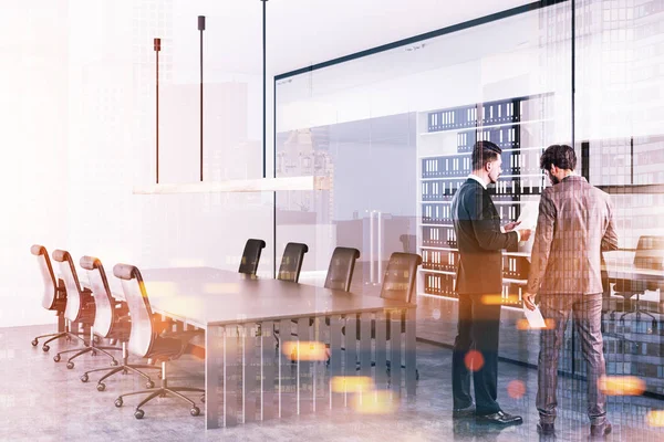 Weißer Besprechungsraum Ecke getönt — Stockfoto