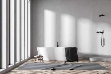 Loft beyaz banyo iç, duş