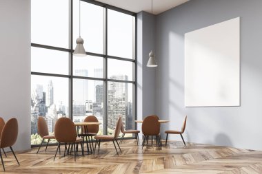 Işık gri café köşesi, poster