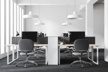 Beyaz loft açık alan işyeri