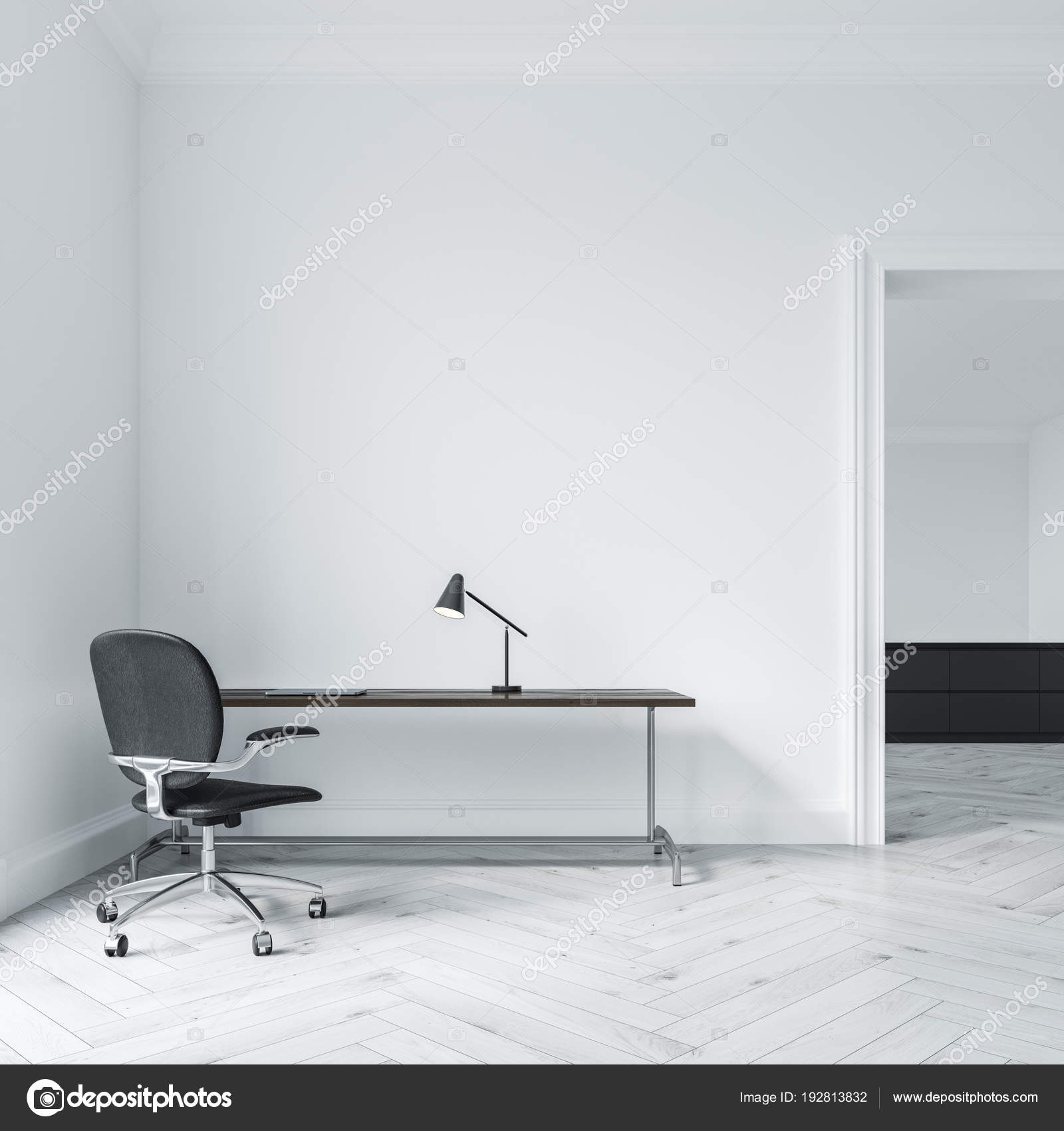 White home office interior, door Stock Photo by ©denisismagilov 192813832