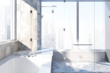 Beyaz banyo iç döşenir