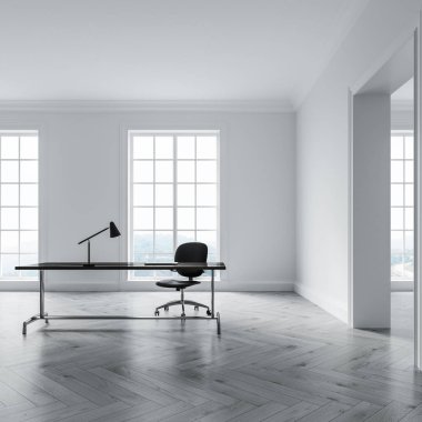 Beyaz ev içi ofis içi