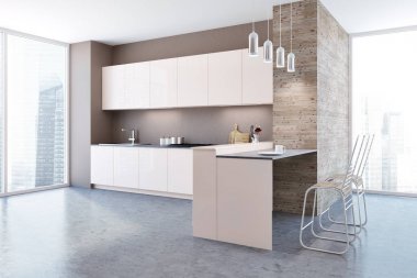 Beyaz mutfak köşesi