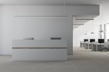 Açık alan Office beyaz Resepsiyon Masası