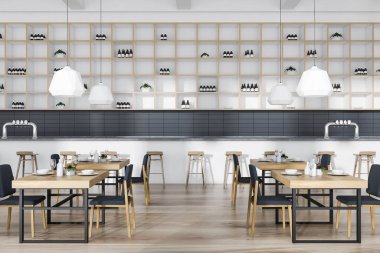 İç beyaz duvarlı Bar