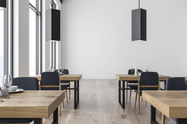 Beyaz duvar Restoran iç