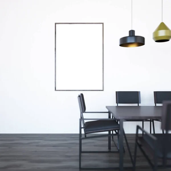 White meeting room interior, poster — Stock Photo, Image