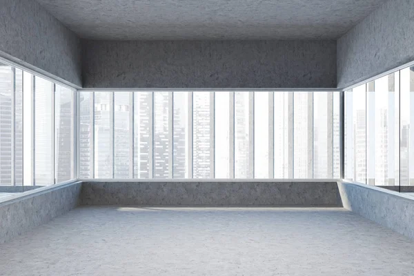 Beton duvarlar ile oda boş ofis