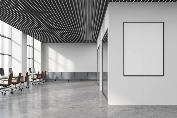 Loft beyaz açık alan ofis, poster