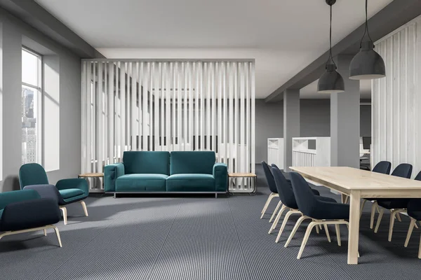 Mavi koltuk ofis bekleme odası