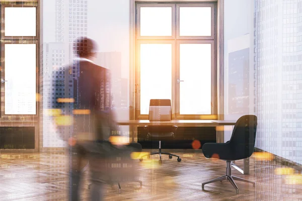 Manager office interior, front view, toned — Stock Photo, Image