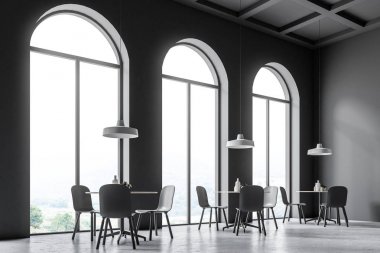 Koyu gri café köşesi