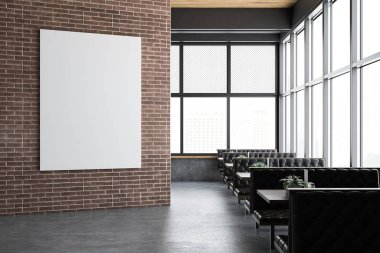 Lüks tuğla Restoran iç, poster