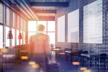 Lüks tuğla Restoran, tonda afiş Galerisi