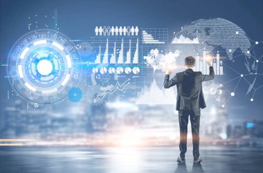 Adam bitcoin Hud arabirimi şehir ile etkileşim