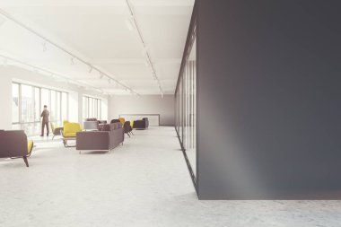 Bekleyen rooom ve lobi, koyu lüks gri tonlu