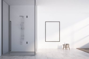 Duş kabini ve poster