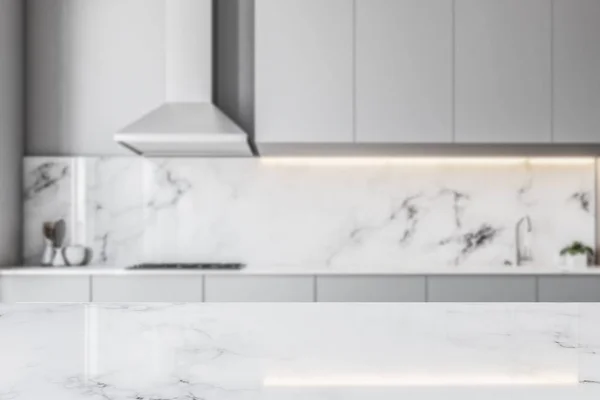 Countertops κουζινών από μάρμαρο γκρι θαμπάδα — Φωτογραφία Αρχείου